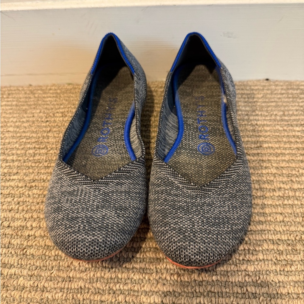 Rothys grey the flat birdseye SZ 6.5